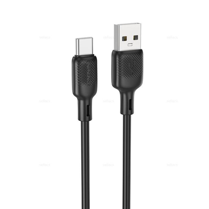 Type-C - USB кабель 3.0m Borofone BX113 Lenny (Черный) 6941991115554