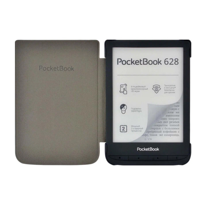 Чехол для книги  PocketBook 606, 616, 617, 618, 627, 628, 632, 633 коричневый (PBC-628-BR-RU)